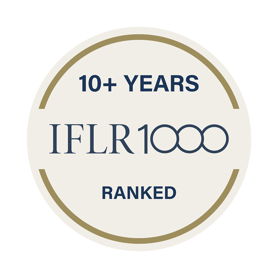 Zuflicar and Partners - Awards - IFLR1000 - 10 Years - Ranked